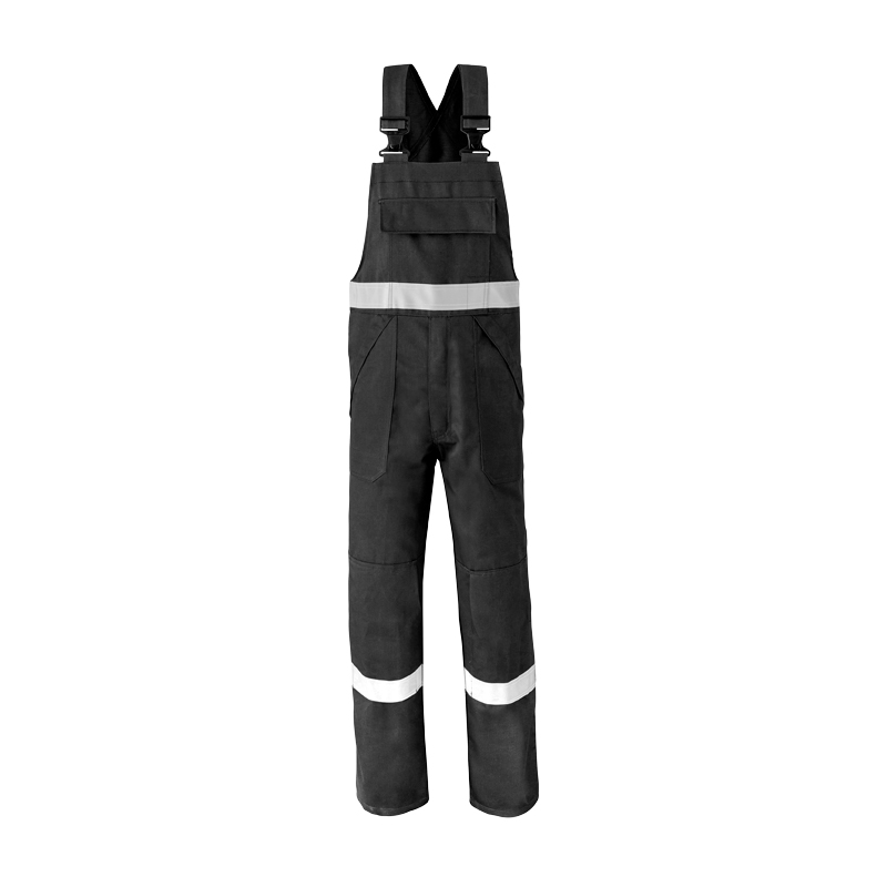 HaVeP 5Safety 2151 MultiNorm Latzhose APC1 von HaVeP, schwarze Schutz-Latzhose mit Brusttasche und umlaufenden Reflexstreifen an Taille und Beinen