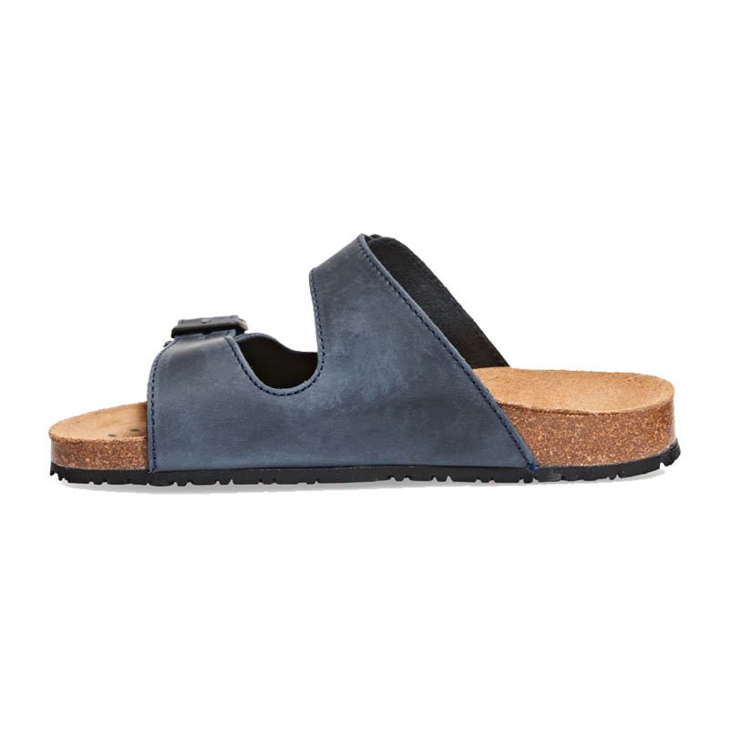 Abeba 4086 Nature OB ESD Sandalen mit Korkfußbett | blau