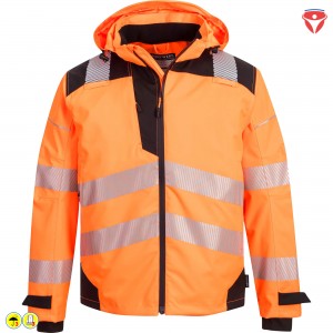 hi vis winter parka orange